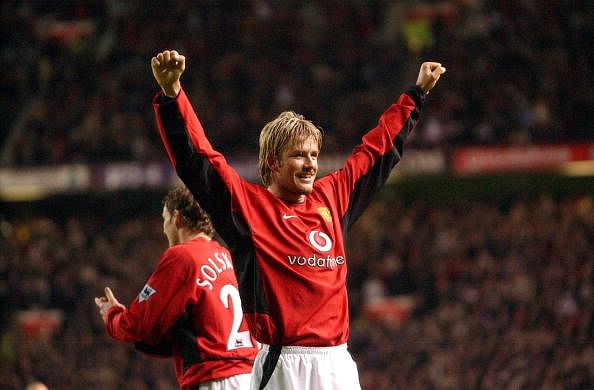 This was the last season for Beckham in United colours. He was replaced by Cristiano Ronaldo at the end of the season